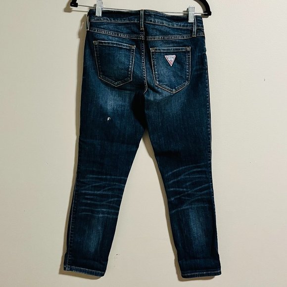 Guess Mid-rise Cropped Jeans, Medium Wash, US Size 26 - Picture 2 of 12